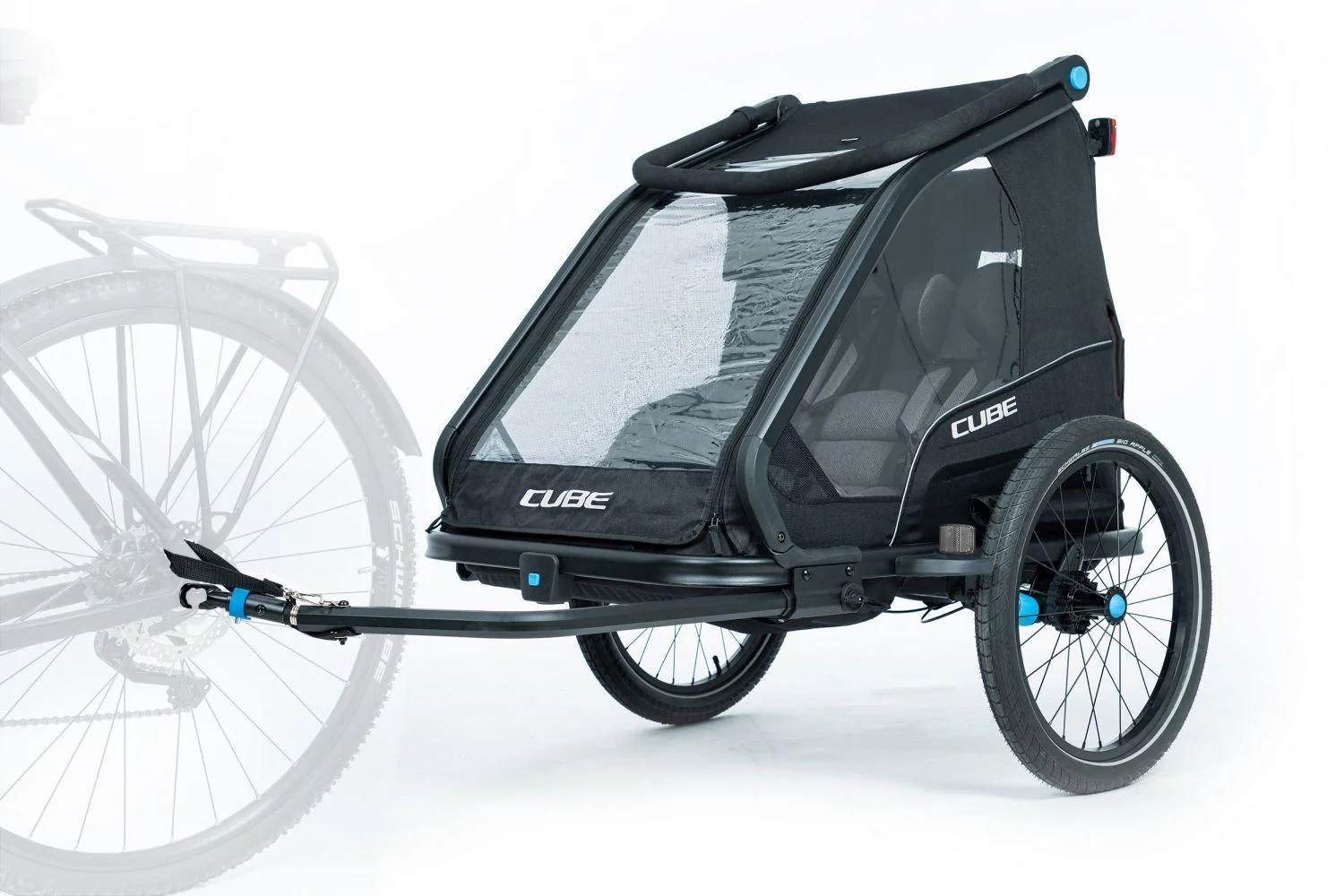 Cube Kinder Fahrradanhänger Double CMPT schwarz - Image 8