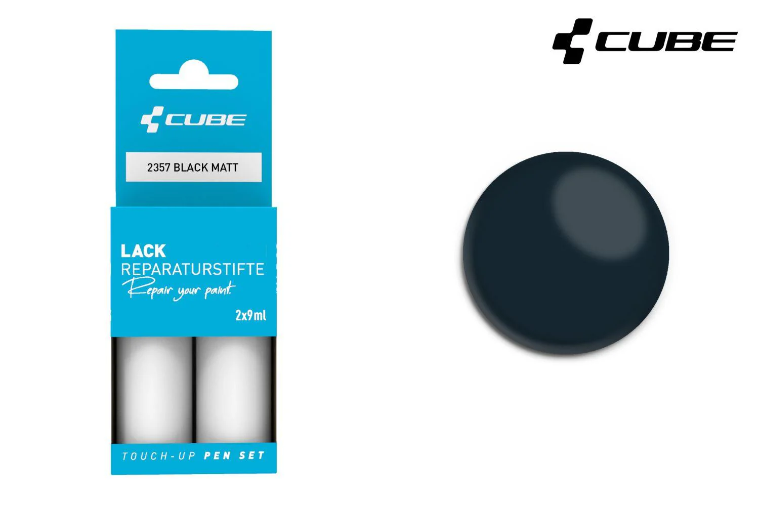 Cube Lackstift Set BLACK matt 2357