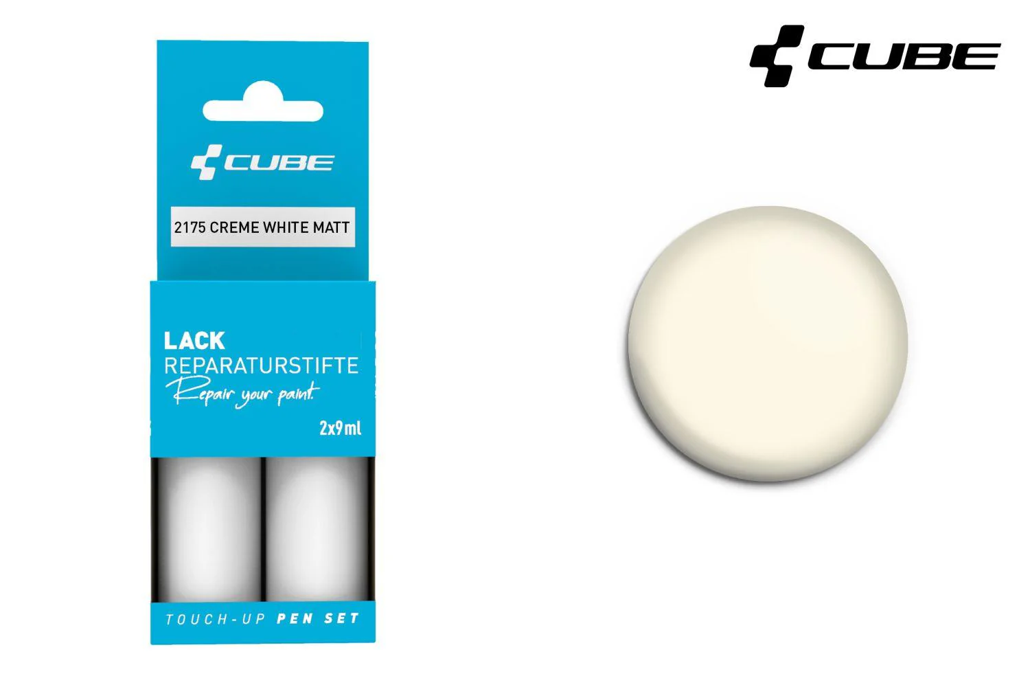 Cube Lackstift Set CREME WHITE matt 2175